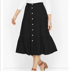 Vintage Desert West by Sherry Holt western black flowy tiered skirt - One Size